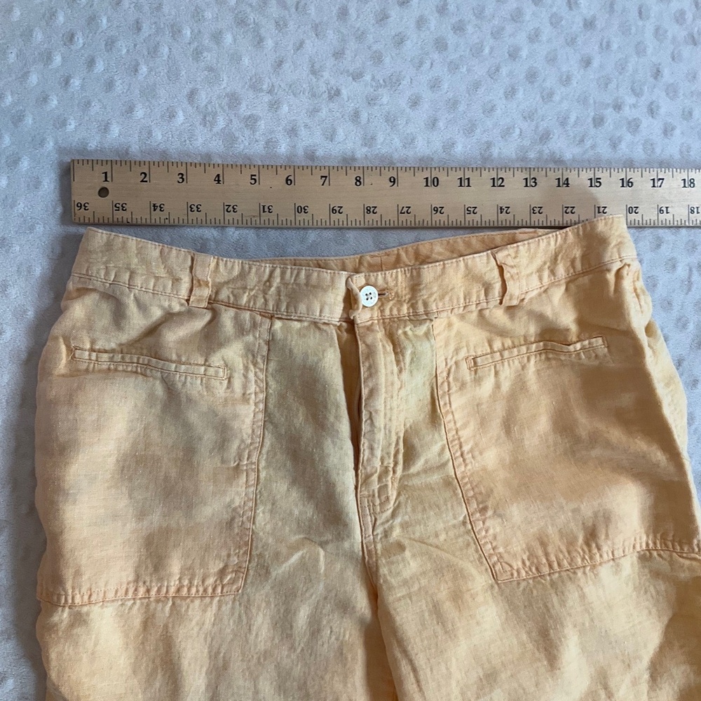 SoBlu Orange Linen Patch Pockets Button Closure W… - image 3